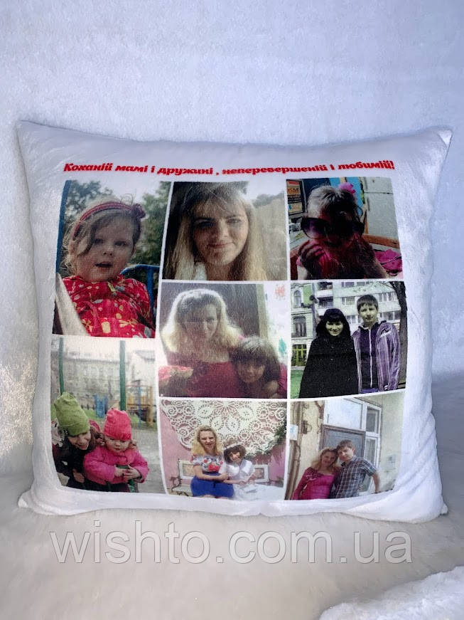 Плюшева Подушка (Ваша напис або фото)