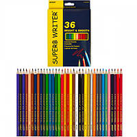 Кольорові олівці для малювання Superb Writer набір 36 кольорів