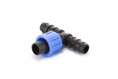 Трійник йоршовий 16 мм, затискний для крапельної стрічки та трубки (фурнітура для монтажу крапельного поливу)