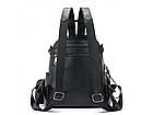 Рюкзак шкіряний жіночий флотар Vintage 14865 Чорний, фото 2