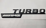 Емблема напис Turbo AMG Black edition, фото 4