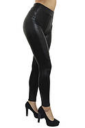 Лосини жіночі екошкіра Kenalin, розмір M-L, чорні, 9628, фото 3