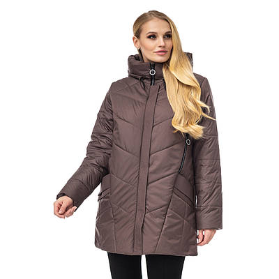 Куртки жіночі демісезонні великих розмірів 52-66 шоколад