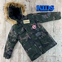 Зимняя детская куртка в стиле милитари