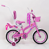Велосипед Princess Rueda 14 "дитячий з ручкою, фото 4