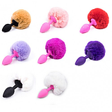 Анальна пробка з хвостиком хутряним, хвіст із корком, інтимні іграшки для сексу, фото 5