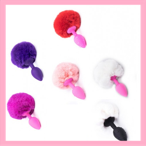 Анальна пробка з хвостиком хутряним, хвіст із корком, інтимні іграшки для сексу, фото 1