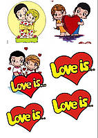 Вафельная картинка Любовь это | Съедобные картинки День Влюбленных | Love is картинки разные Формат А4