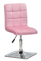 Стілець Augusto 4-CH-Base оксамит фрез B-1025 на хромованій квадратній опорі з регулюванням висоти, фото 2