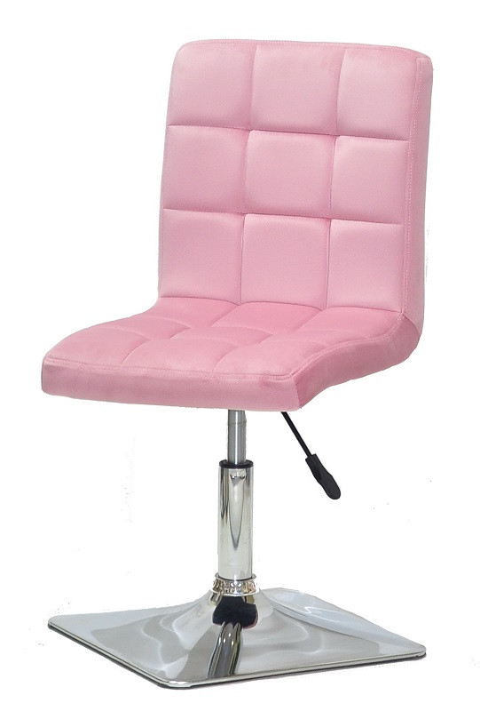 Стілець Augusto 4-CH-Base оксамит фрез B-1025 на хромованій квадратній опорі з регулюванням висоти, фото 1