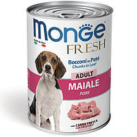 Monge Dog Fresh влажный корм для собак всех пород, паштет свинина, 0.4КГх24ШТ