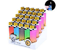 Запальничка кремнієва пластикова в металевому корпусі ANTCORPS (Обічне полум'я)