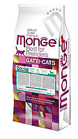 Monge Cat Hairball сухой корм для домашних кошек от комков шерсти в желудке, курица 10КГ