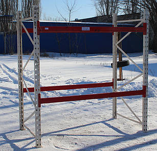 Стелаж палетний, складський «Модерн-Експо», висота 2.1 м., три яруси, Б/у