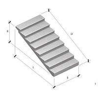 Лестничный марш плоский 1ЛМ 30.12-15-4 П