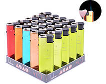 Запальничка пластикова в металевому корпусі Laoban (Остроє полум'я) (паковання 50 шт.)