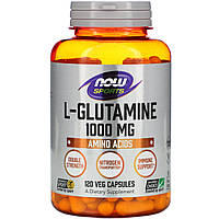 Глютамин, L-Glutamine, Now Foods, Sports, 1000 мг, 120 капсул