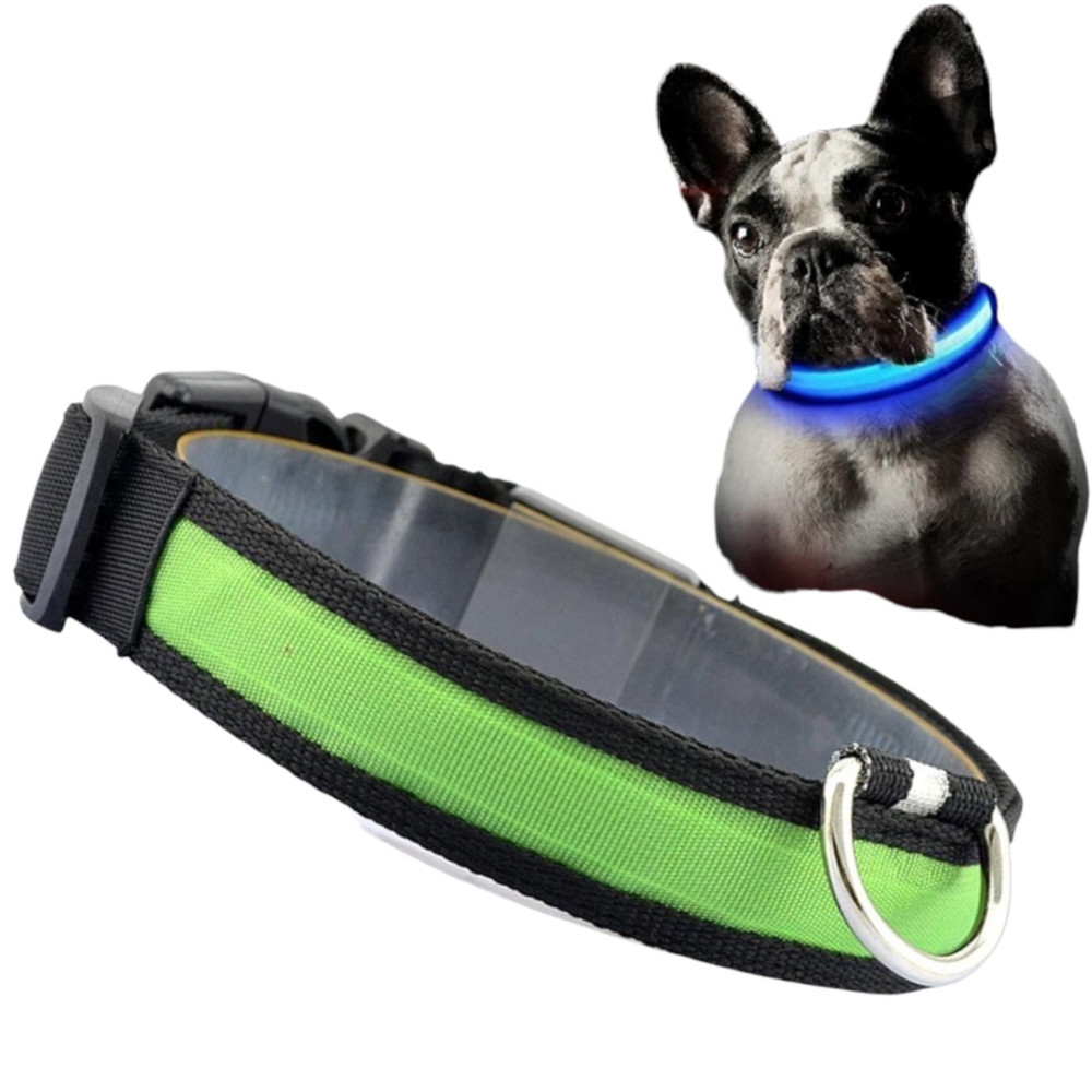 Світящийся нашийник для собак світлодіодний з USB зарядкою нашийники з підсвічуванням LED від S до XL