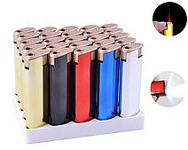 Запальничка пластикова з ліхтариком (турбо полум'я) (пачка 50 шт.)