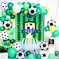 Фотозона с воздушным шаром "Happy birthday" Футбол T-8627