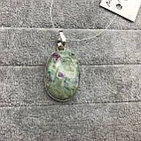 Кулон з натуральним каменем рубін в фуксите в сріблі кулон з рубіном фукситом Індія!, фото 4