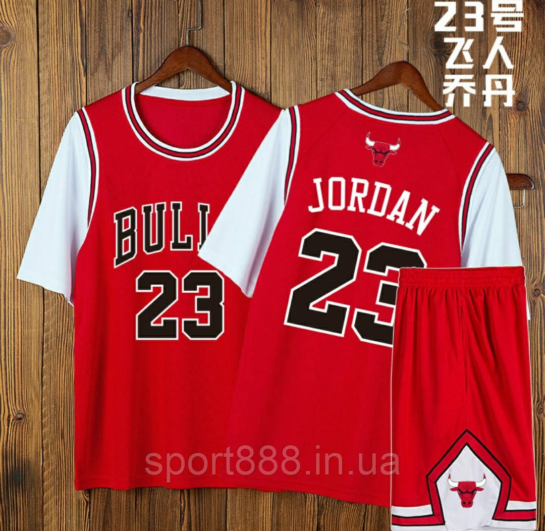 Червона Баскетбольна форма Джордан 23 Чикаго Булс футболка шорти Jordan Chicago Bulls, фото 1