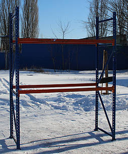 Набір складських полегшених палітурних стелажів, рама 250х80 см. + траверс 185 см., Б/у