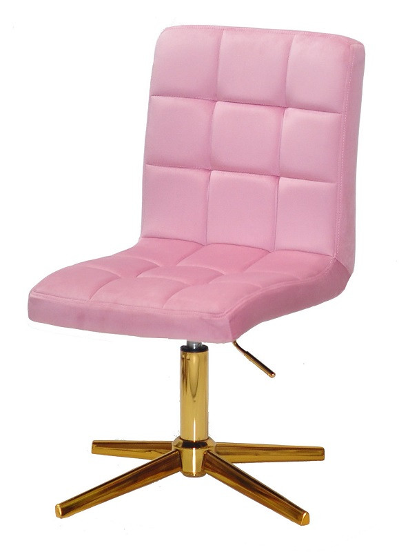 Стілець Augusto GD-Modern Base велюр фрез B-1025, на золотій хрестовині на стопах, з регулюванням висоти, фото 1