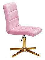 Стілець Augusto GD-Modern Base велюр фрез B-1025, на золотій хрестовині на стопах, з регулюванням висоти, фото 4