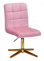 Стілець Augusto GD-Modern Base велюр фрез B-1025, на золотій хрестовині на стопах, з регулюванням висоти, фото 2