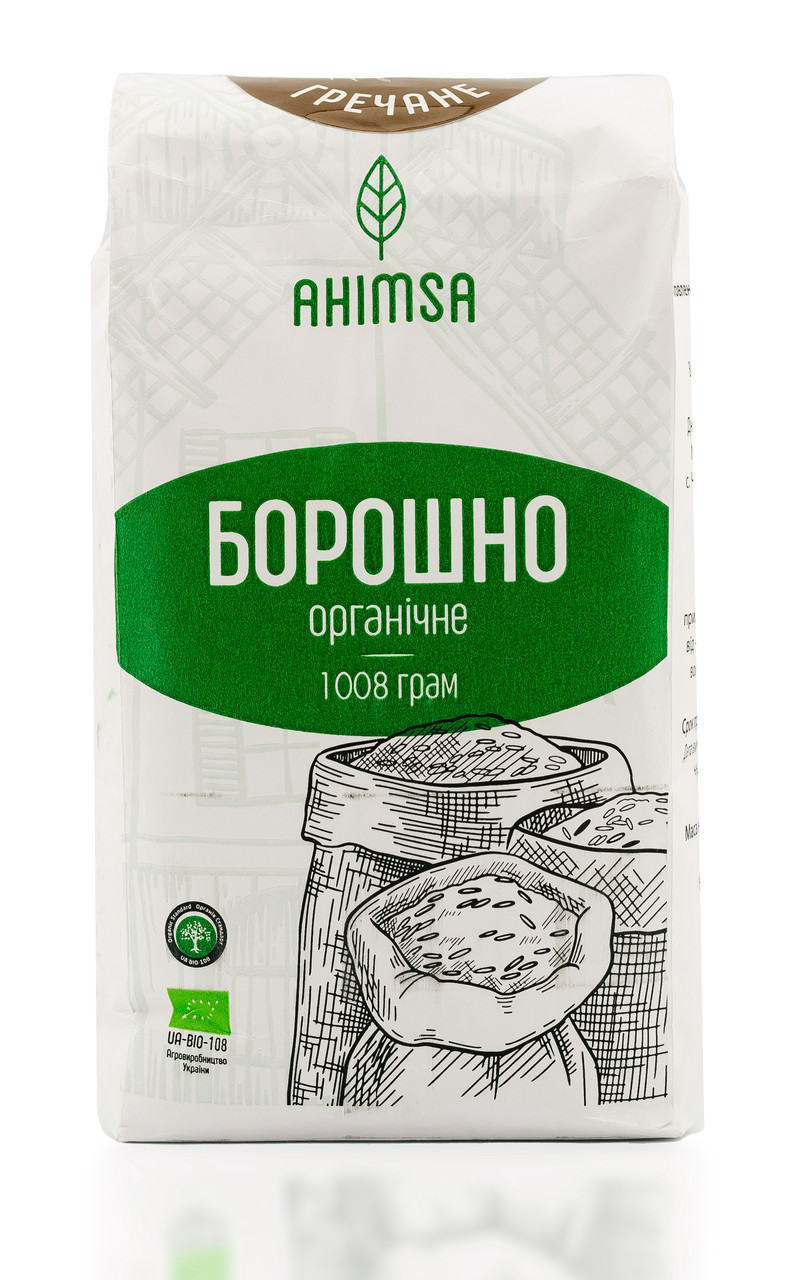 Борошно із зеленої гречки органічне 1 кг ТМ Ahimsa