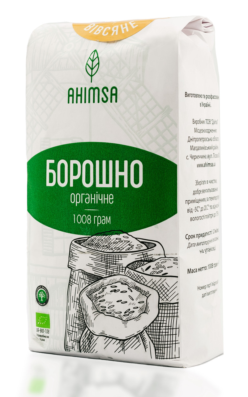 Купить Мука овсяная органическая 1 кг ТМ Ahimsa, цена 94.50 грн — Prom ...