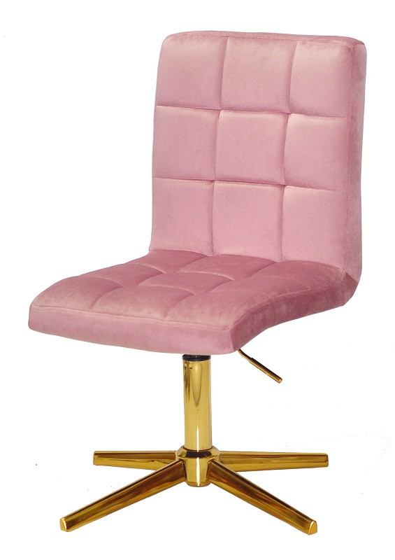 Стілець Augusto GD-Modern Base велюр теракот B-1018, на золотій хрестовині на стопах, з регулюванням висоти, фото 1