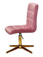 Стілець Augusto GD-Modern Base велюр теракот B-1018, на золотій хрестовині на стопах, з регулюванням висоти, фото 3