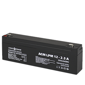 Акумулятор кислотний AGM LogicPower LPM 12 - 2,3 AH