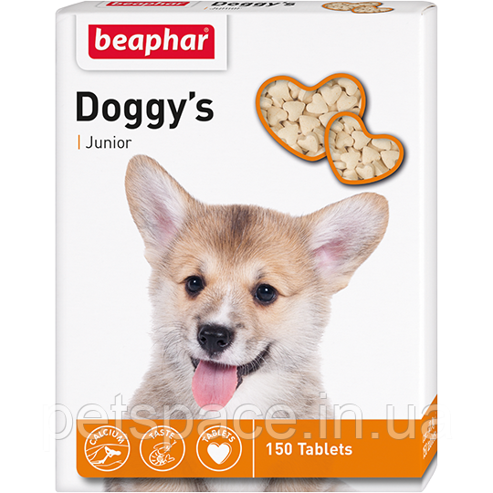 Ласощі для собак Beaphar Doggy's Junior (Біфар Доггіс) 150таб.