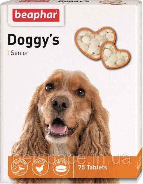 Ласощі для собак Beaphar Doggy's Senior 7+ (Біфар Доггіс) 75таб.