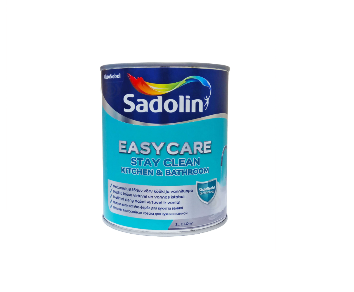 Акриловая краска Sadolin EasyCare Kitchen&Bathroom для стен и потолка влагостойкая, BC, 0,93 л - фото 1 - id-p1572730676