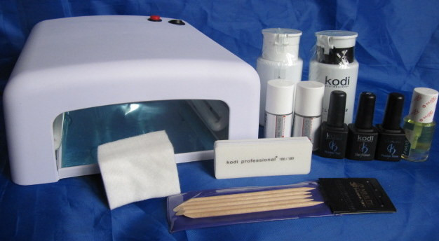 Стартовий набір для покриття гель-лаком Kodi (12 позицій) з УФ Лампою на 36 вт, фото 1