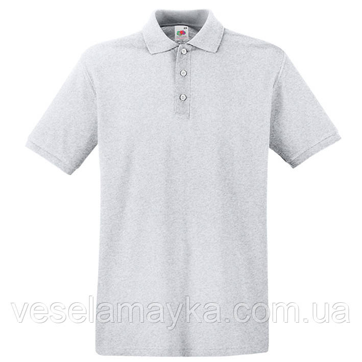 Серая мужская рубашка поло Premium - фото 1 - id-p251189063