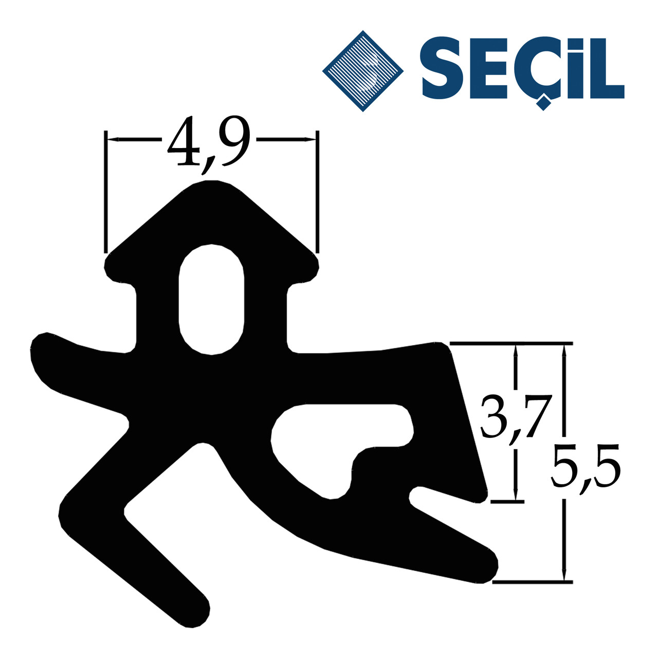 Уплотнитель SECIL Salamander S-01 черный (300 м)