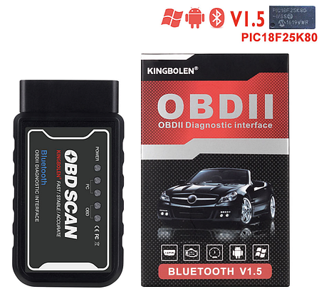 OBD2 ELM327 Версія 1.5 PIC18F25K80 - Bluetooth діагностика авто сканер, фото 3