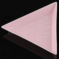 Поддон для страз и декора (треугольник), розовый