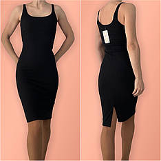 Базове плаття в рубчик мод.No 98 чорний