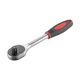 Рукоятка із храповым механізмом на 24 зуба 1/2'' CrV INTERTOOL HT-2106, фото 4