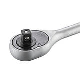 Рукоятка із храповым механізмом на 24 зуба 1/2'' CrV INTERTOOL HT-2106, фото 5