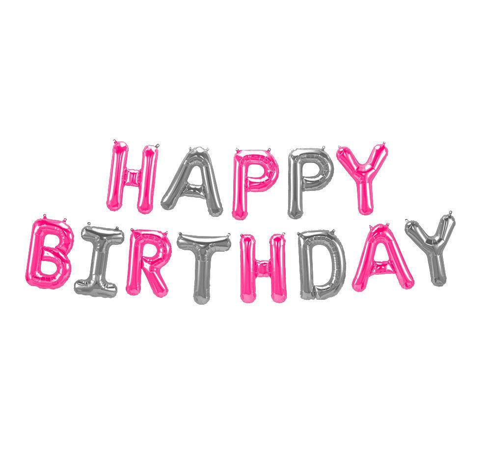 Гірлянда Happy birthday літери надута повітрям код 20-06, фото 1