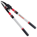 Сучкоріз садовий для обрізання гілок з храповим механізмом, з телескопічними ручками 700-1030 мм INTERTOOL FT-1118, фото 2