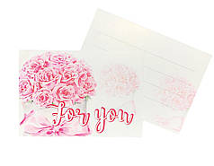 027 МІНІ-ЛИСТІВКА For You - квіти (10*7 см)