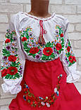 Блуза дитяча вишиванка "Польова симфонія", 98-110 ріст, фото 10